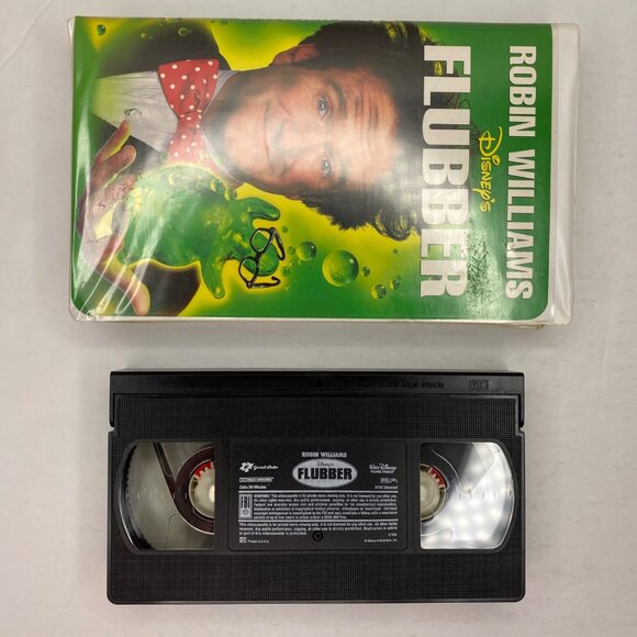 Vintage Disneys Flubber VHS Tape Clamshell Case Family Movie 1997 Robin Williams - Picture 5 of 9